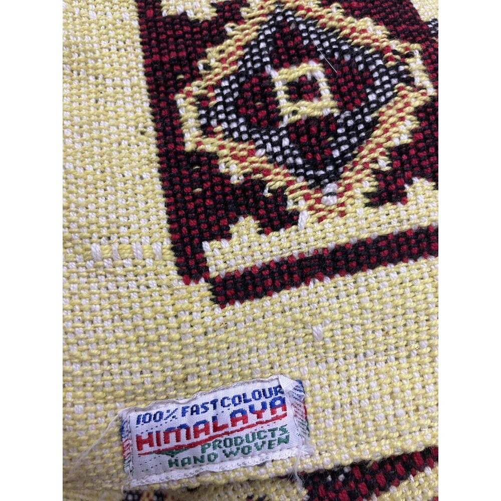 RARE Pakistan Rug 100% Cotton Dwar Hand Woven Himalayan FAST SHIPPING - Picture 7 of 16